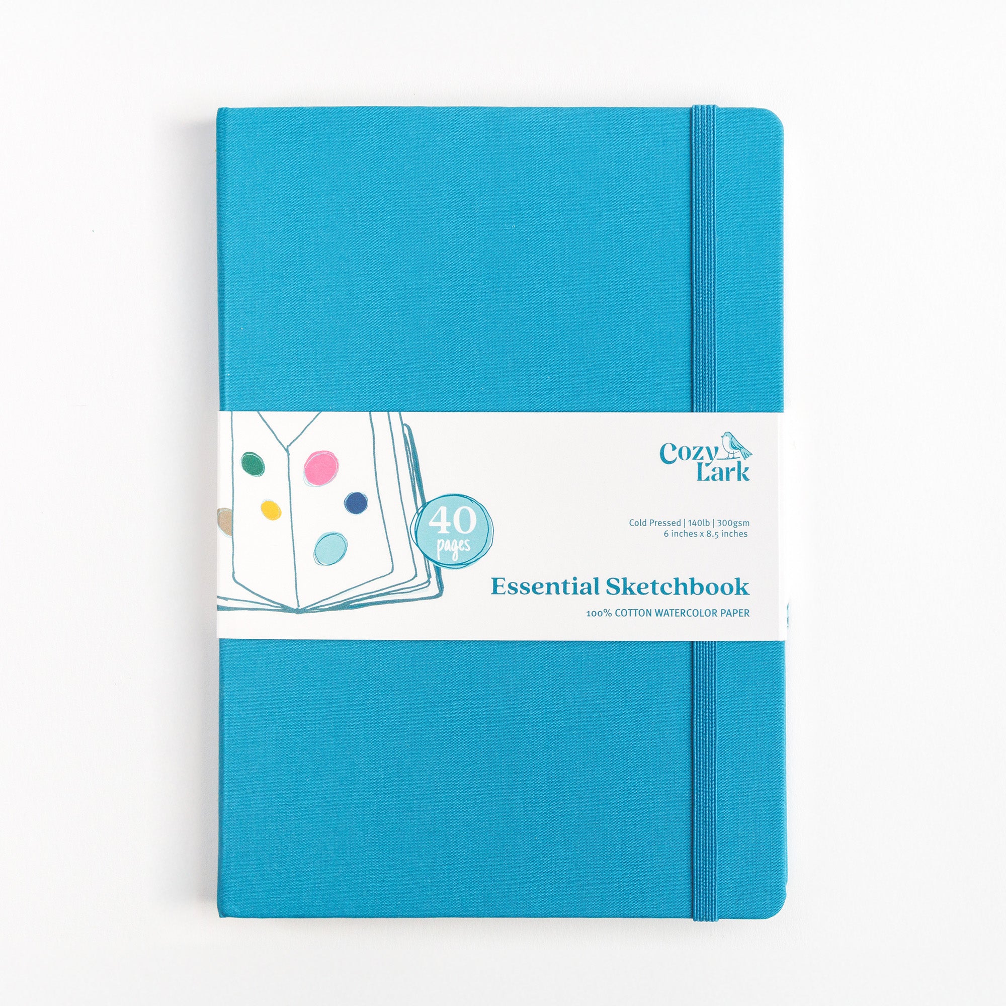 Watercolor Sketchbook – Hardcover Cotton Paper | Cozy Lark