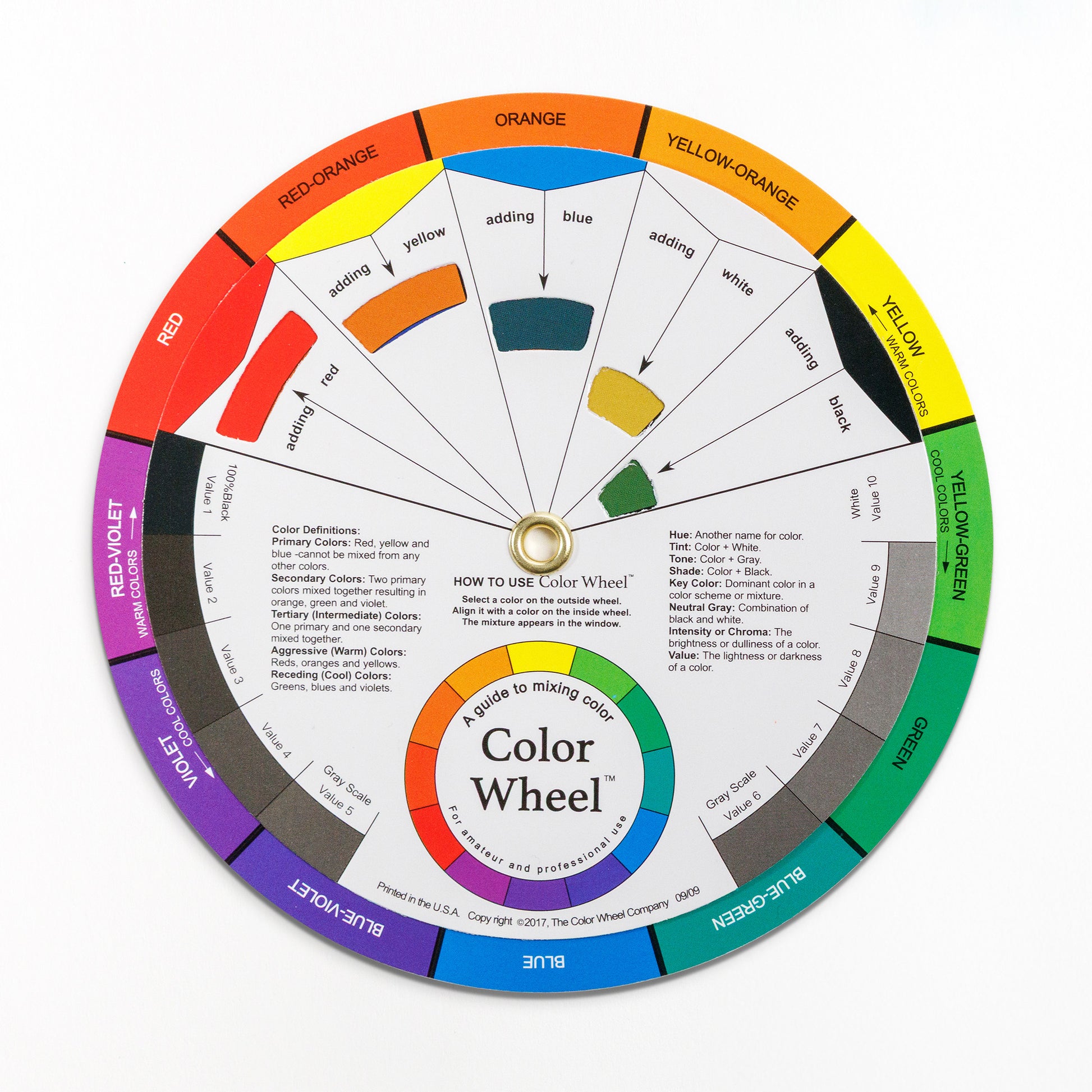 Professional Mini Color Mini Color Wheel – Watercolor Mixing Guide | Cozy Lark
