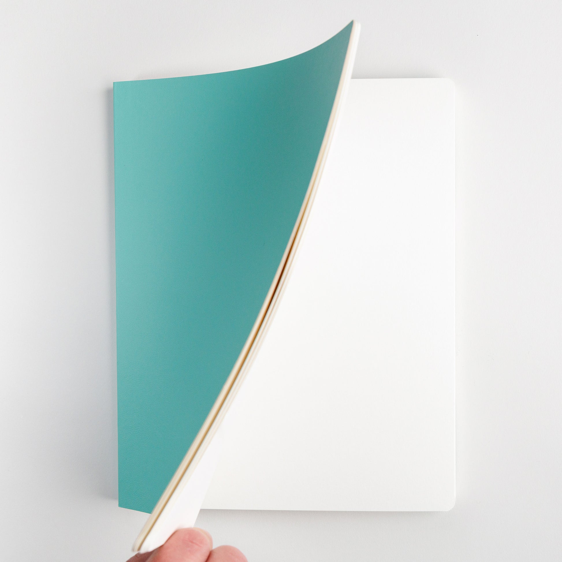 Watercolor practice book front cover openining showing soft cover
