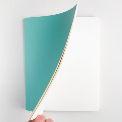 Watercolor practice book front cover openining showing soft cover