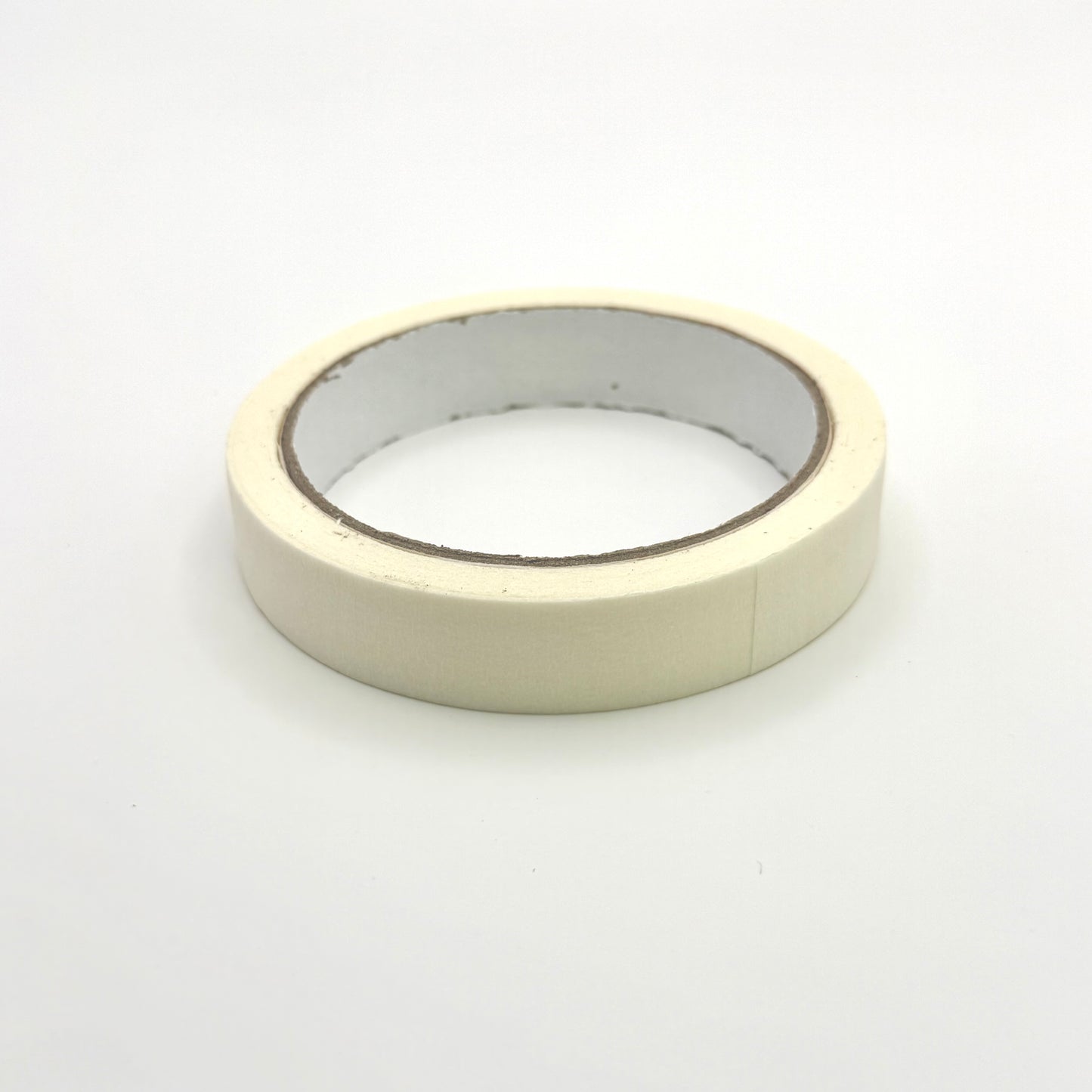 Roll of 18mm white tape on white background