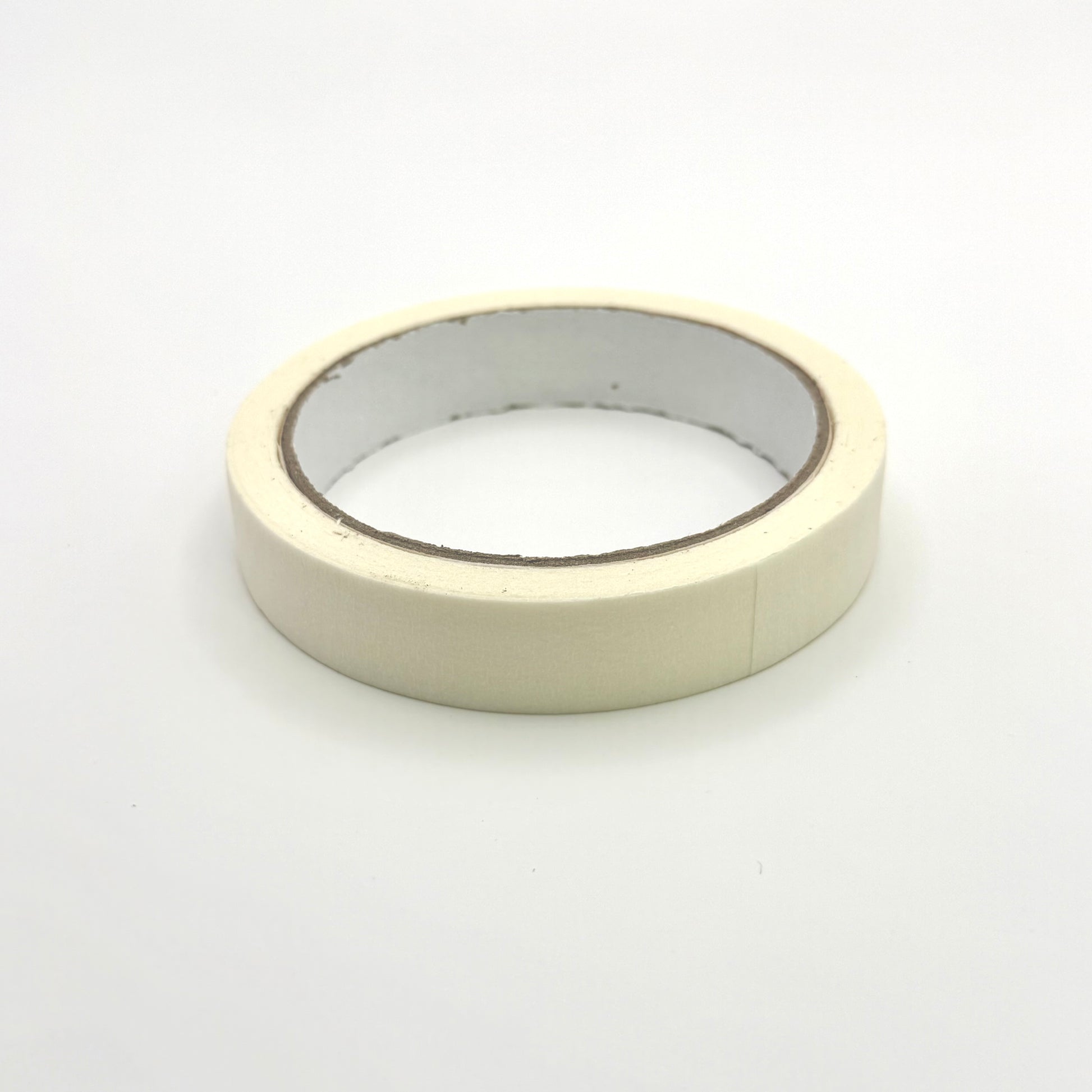 Roll of 18mm white tape on white background