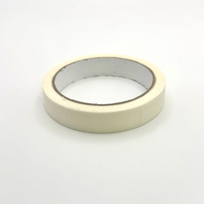Roll of 18mm white tape on white background